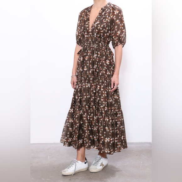 Ulla Johnson Tunis Maxi Dress in Olive Prism | Size 4 / S - Picture 1 of 10